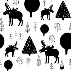 Cute animals winter pattern