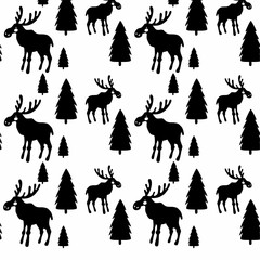 Cute animals winter pattern