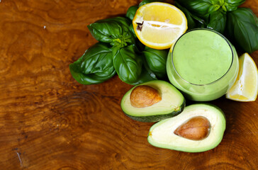 Avocado smoothie for healthy eating and diet