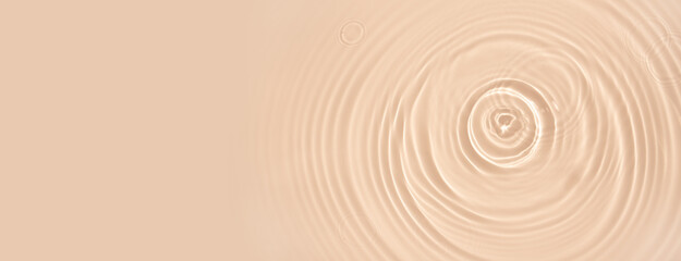 water texture ripples wave clean transparent water abstract background in beige color - obrazy, fototapety, plakaty