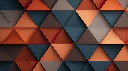 Seamless abstract pattern with colorful triangles.
