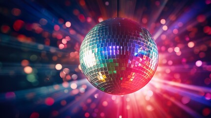 party and disco ball partying club sphere and gifts - obrazy, fototapety, plakaty
