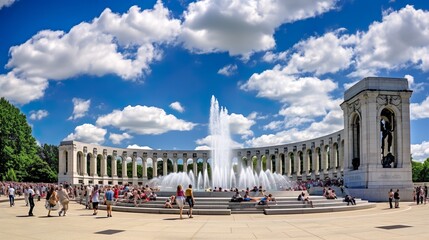 Washington fountain place memorial - obrazy, fototapety, plakaty
