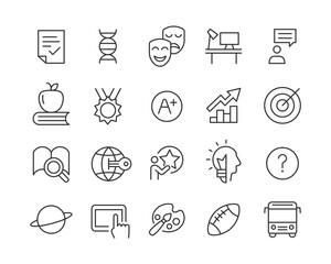 Education - Line Icons - Vector Icons Set