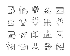 Education - Line Icons - Vector Icons Set