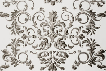 A Touch of Old World Charm, European-Style Iron Pattern Against a White Background