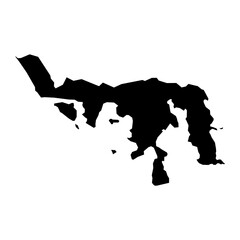 Southern district map, administrative division of Hong Kong. Vector illustration.