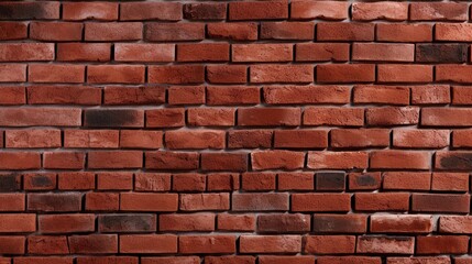 Fototapeta premium Red brick background texture seamless pattern. Seamless brick masonry. Red brick wall seamless illustration background.