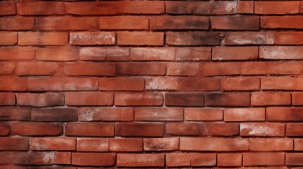 Fototapeta premium Red brick background texture seamless pattern. Seamless brick masonry. Red brick wall seamless illustration background.