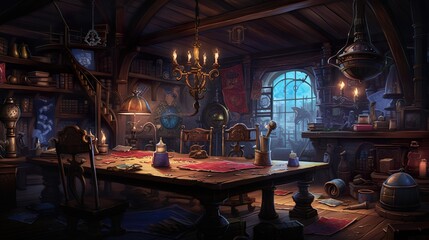 Obraz na płótnie Canvas Underground dungeon, fantasy adventure tabletop role play game setting, background, dark and creepy