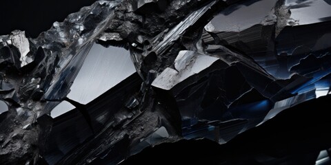 Obsidian volcanic Glass Texture - obrazy, fototapety, plakaty