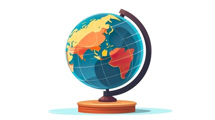 School globe illustration geography map model