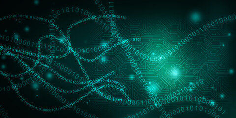 2d illustration Abstract futuristic electronic circuit technology background