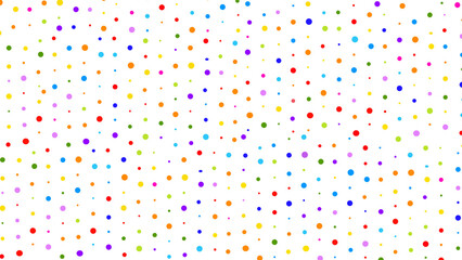 Halftone of multi-colored dots on a transparent background