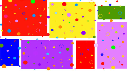 Halftone of multi-colored dots on a transparent background