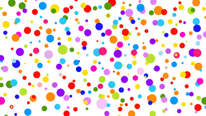 Halftone of multi-colored dots on a transparent background