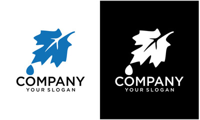 Obraz na płótnie Canvas Leaf Creative Concept Logo Design Template