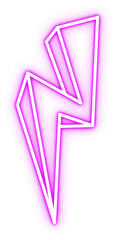 Neon Lightning Illustration Design Isolated Background