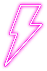 Neon Lightning Illustration Design Isolated Background