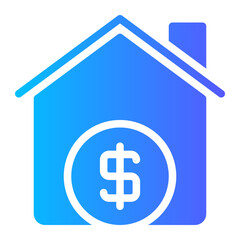 mortgage loan gradient icon