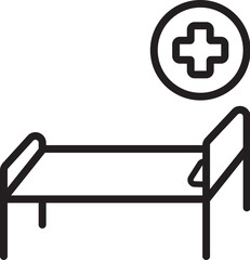 Fototapeta premium Bed, healthcare, hospital icon