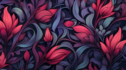 Abstract floral backdrop of colorful flowers for spring or summer time. Banner background