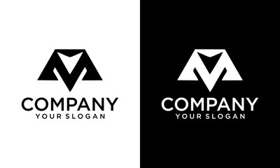 Letter M line logo design. Linear creative minimal monochrome monogram symbol. Universal elegant vector sign design. Premium business logotype. Graphic alphabet symbol for corporate business