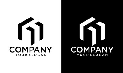 Letter M line logo design. Linear creative minimal monochrome monogram symbol. Universal elegant vector sign design. Premium business logotype. Graphic alphabet symbol for corporate business