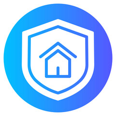 Obraz premium home insurance gradient icon