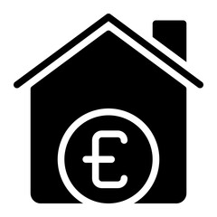 mortgage loan glyph icon