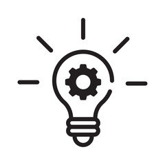 Light bulb vector icon. Idea symbol