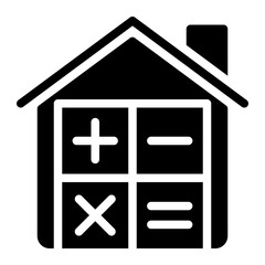 Obraz premium mortgage glyph icon