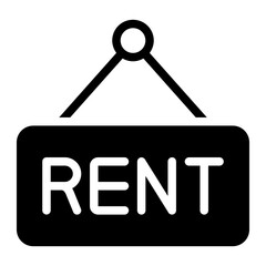 rent glyph icon