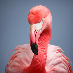 Fototapeta premium Pink flamingo portrait