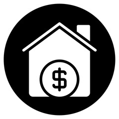 mortgage loan glyph icon