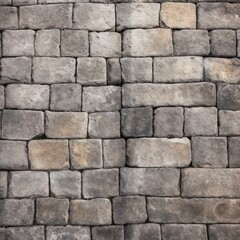 Old Stone Pavement Texture Background, Granite Cobblestone Road Pattern, Vintage Block Sidewalk