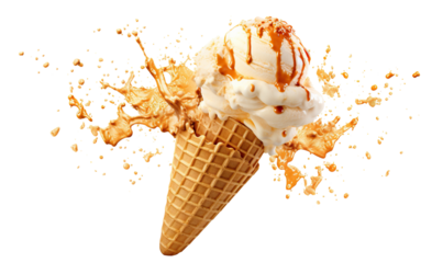 Delicious ice cream explosion, cut out
