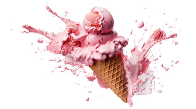Delicious ice cream explosion, cut out