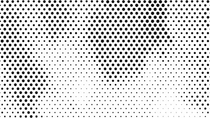 Abstract pop art comic style black halftone isolated on white background Vector. Dotted gold spray vector illustration. Creative pattern vector halftone background. Black dot spray gradation. - obrazy, fototapety, plakaty