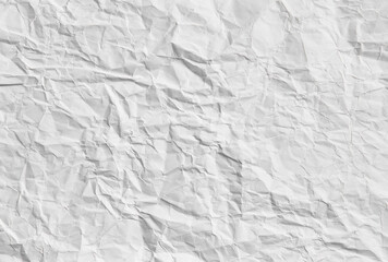  White crumpled paper texture background