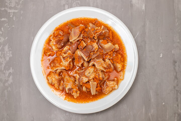 Pork ear, typical Spanish gastronomy