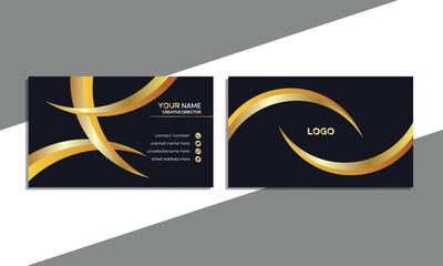 Vary Gorgeous and attractive Business Card Design golden color