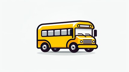 Obraz na płótnie Canvas set of funny cartoon yellow school bus 3d character