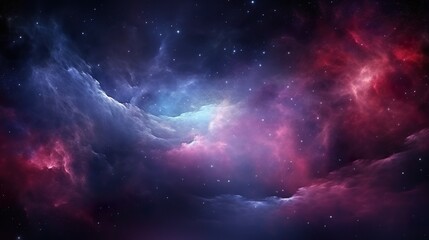 Universe of neon colors. Colorful universe with colors merging. Stars, nebulae, star dust, smoke... Creative, magical and high quality universe. - obrazy, fototapety, plakaty