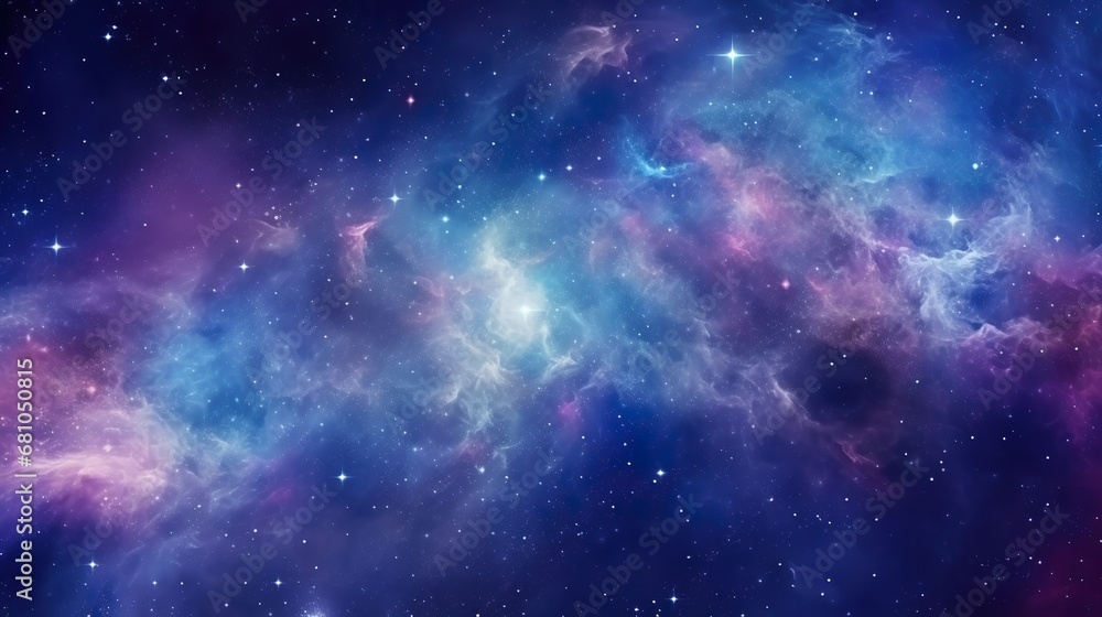 Wall mural universe of neon colors. colorful universe with colors merging. stars, nebulae, star dust, smoke... 