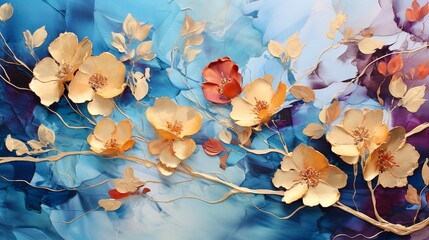 flowers oil painting, generative ai