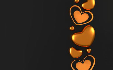 Happy Valentine's Day Background 3D Illustration