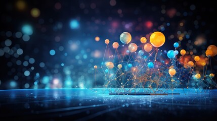 Logistics Technology Abstract Networking Connections Background flask and tech