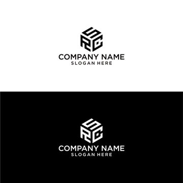 creative letterr rsc logo design vector