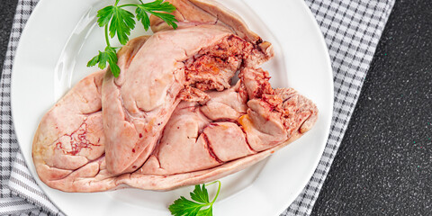 caviar raw fish fish entrails edible seafood fresh cooking appetizer meal food snack on the table copy space food background rustic top view